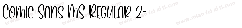 Comic Sans MS Regular 2字体转换